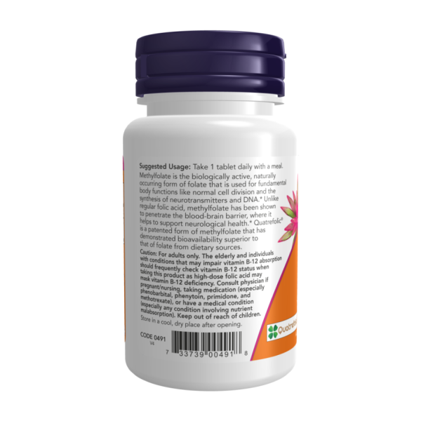 Метилфолат / Methyl Folate 1000 мкг №90 NOW