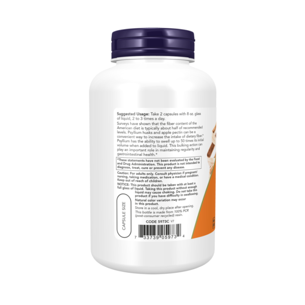 Шелуха семян подорожника / Psyllium Husk Caps 700 мг NOW