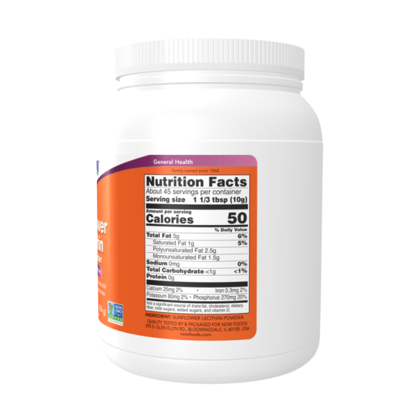 Лецітин соняшника порошок / Sunflower Lecithin 454 г NOW