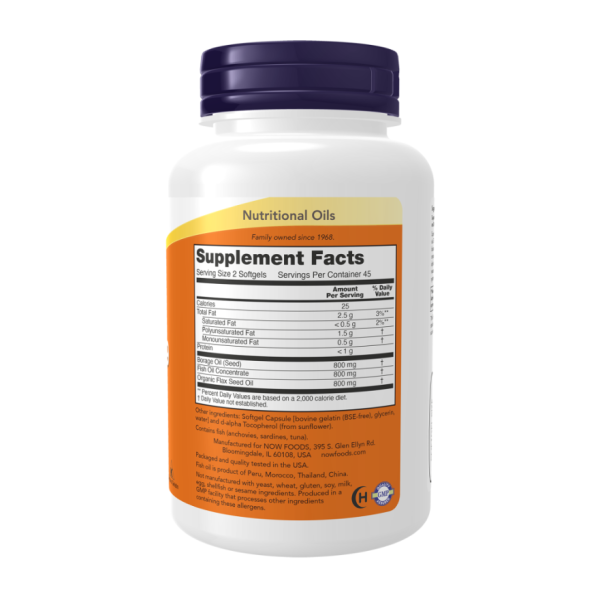 Комплекс Супер Омега 3-6-9 / Super Omega 3-6-9 1200 мг NOW