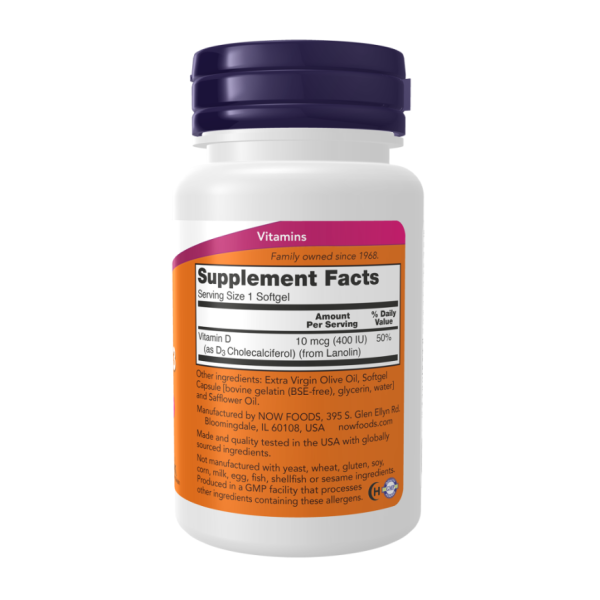 Вітамін D3 / Vitamin D-3 400 МО NOW