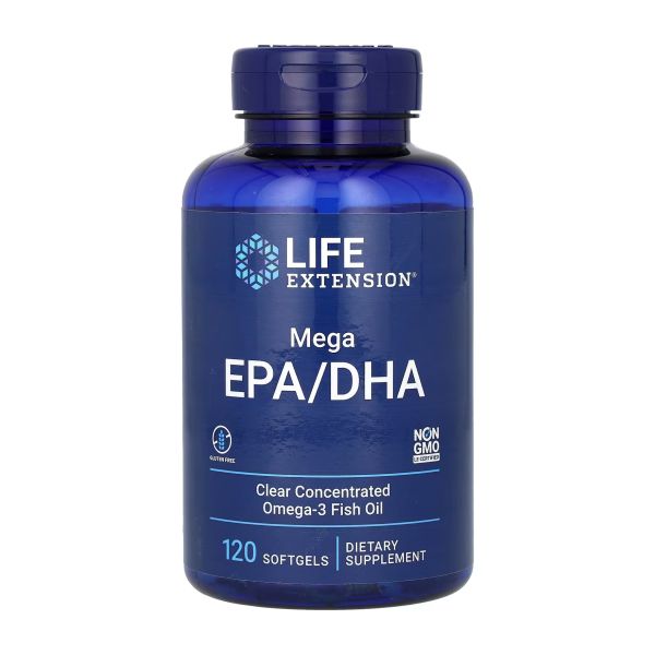 Mega EPA/DHA Omega-3 Fish Oil - 120 мяг. капсул
