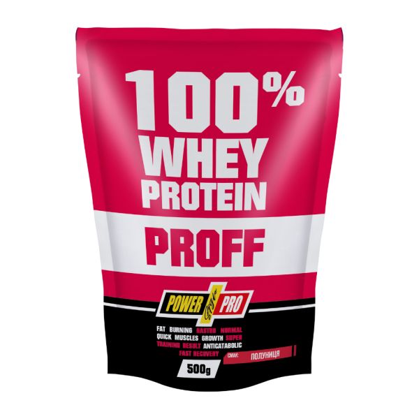 100% Whey Protein Proff Strawberry - 500 гр