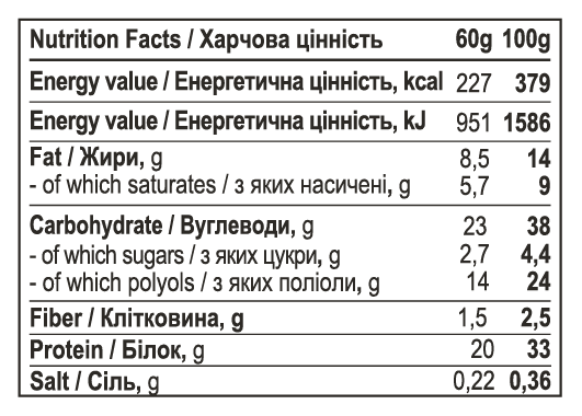 Protein Bar Chocolate Caramel - 12x60 гр