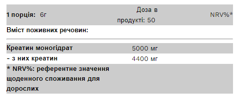 Creatine Monohydrate Mango - 300 гр