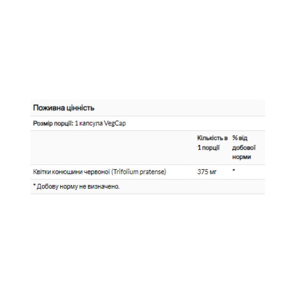 Red Clover Blossom 375mg - 100 капсул