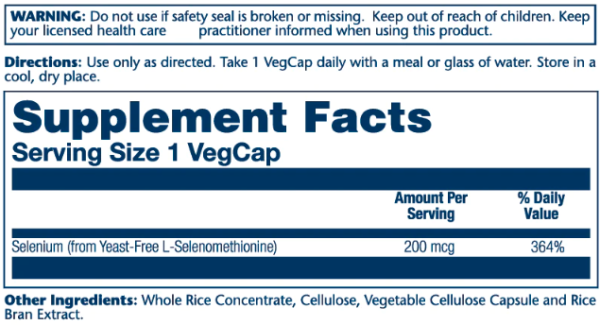Selenium Yeast Free 200mcg - 90 капсул