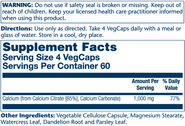 Calcium Citrate 1000mg - 240 капсул