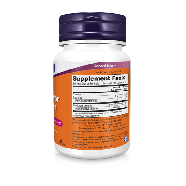 Лецитин соняшника / Sunflower Lecithin 1200 мг №30 NOW