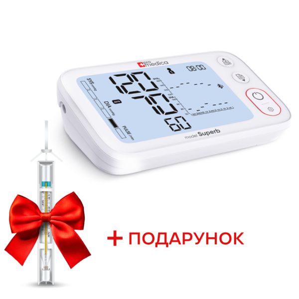 Тонометр ProMedica Superb +Термометр Gamma Thermo Zoom в подарунок