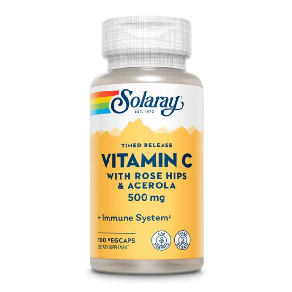 Vitamin C with Rose Hips & Acerola, Timed Release 500mg - 100 капсул